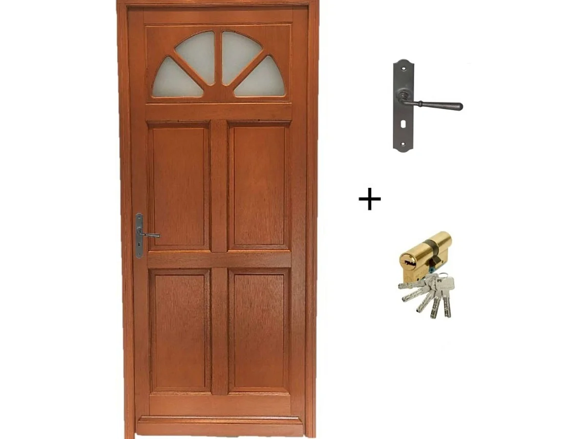 Puerta de entrada 'Ferji' 215X90 Derecha Con Manilla Y Cerradura sin manilla