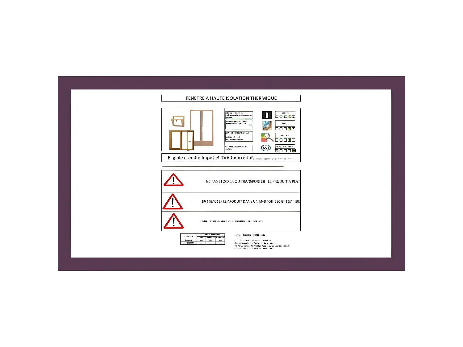 Chassis Abattant En Bois   Hauteur 45 X Largeur 90 (Cotes Tableau) Envoye