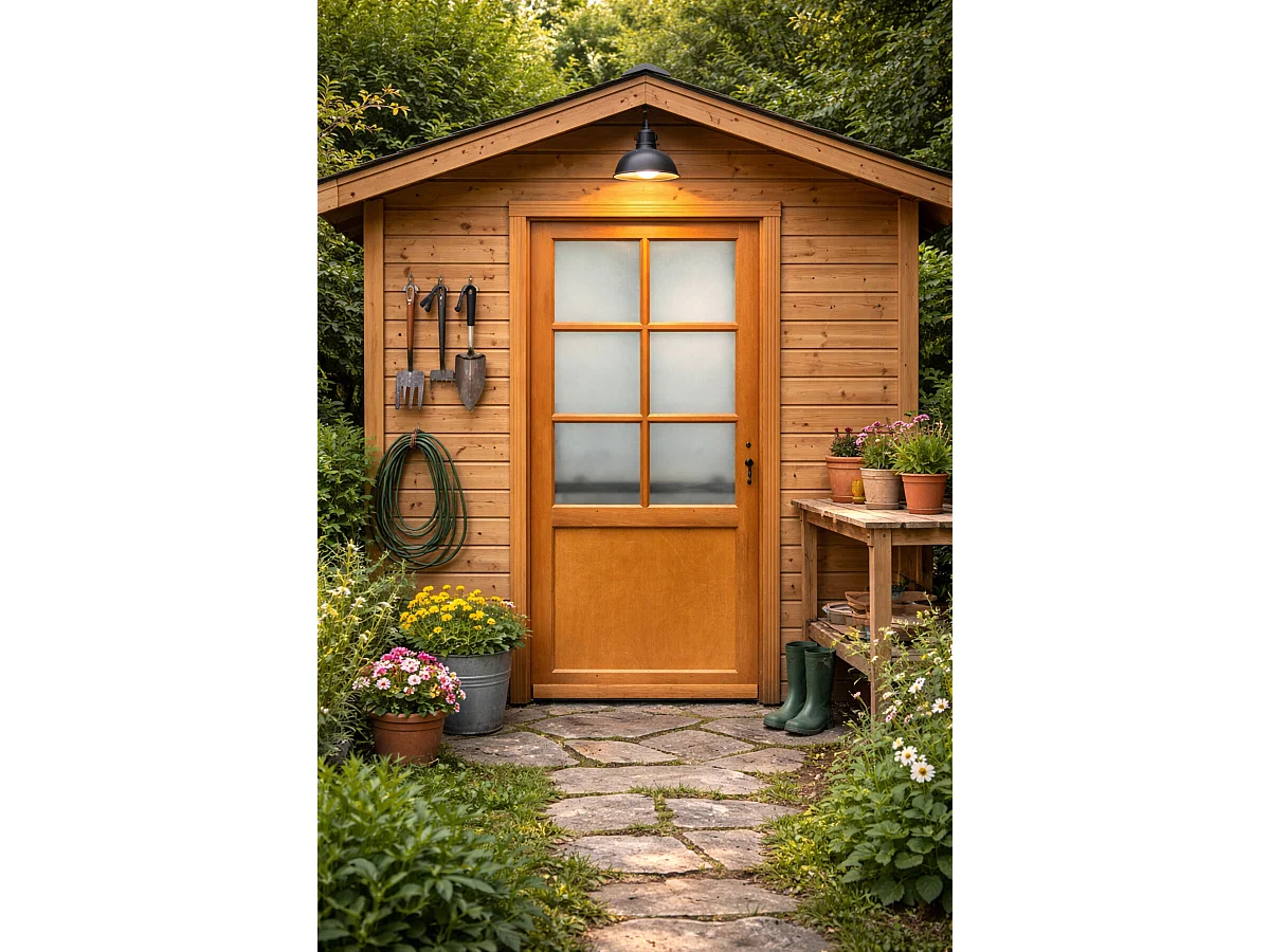 Puerta de Servicio de Madera 'Naxos' Modelo 215X90 Empuje Izquierdo (Dimensiones de la Mesa) sin manilla