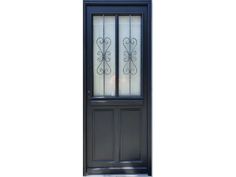 Porte d'entree Bois vitree, Sobra, H,215xl,90  p, droit Cote Tableau