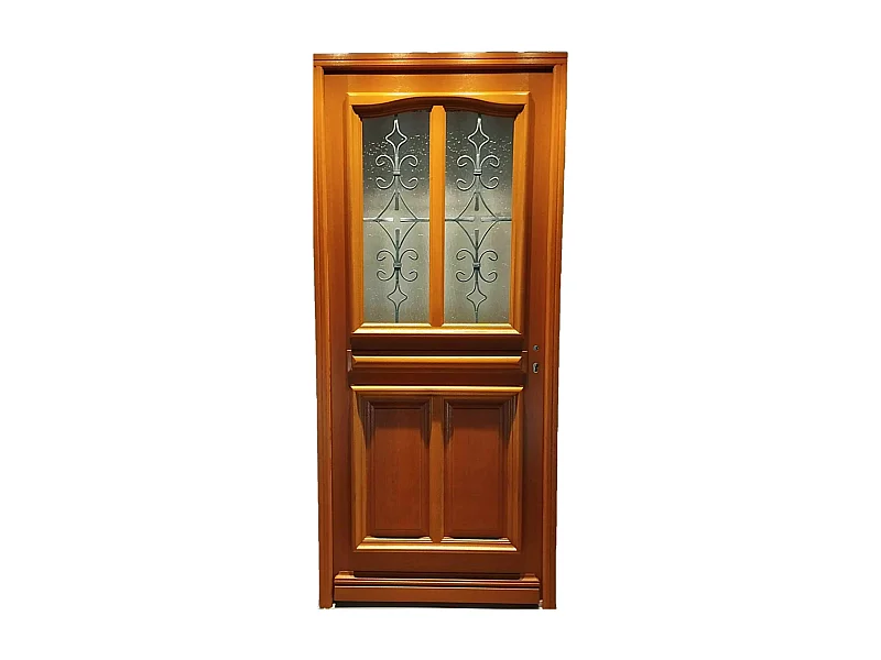 Porte d'entree Bois vitree, Vauban, H,215xl,90  p,gauche Cotes Tableau