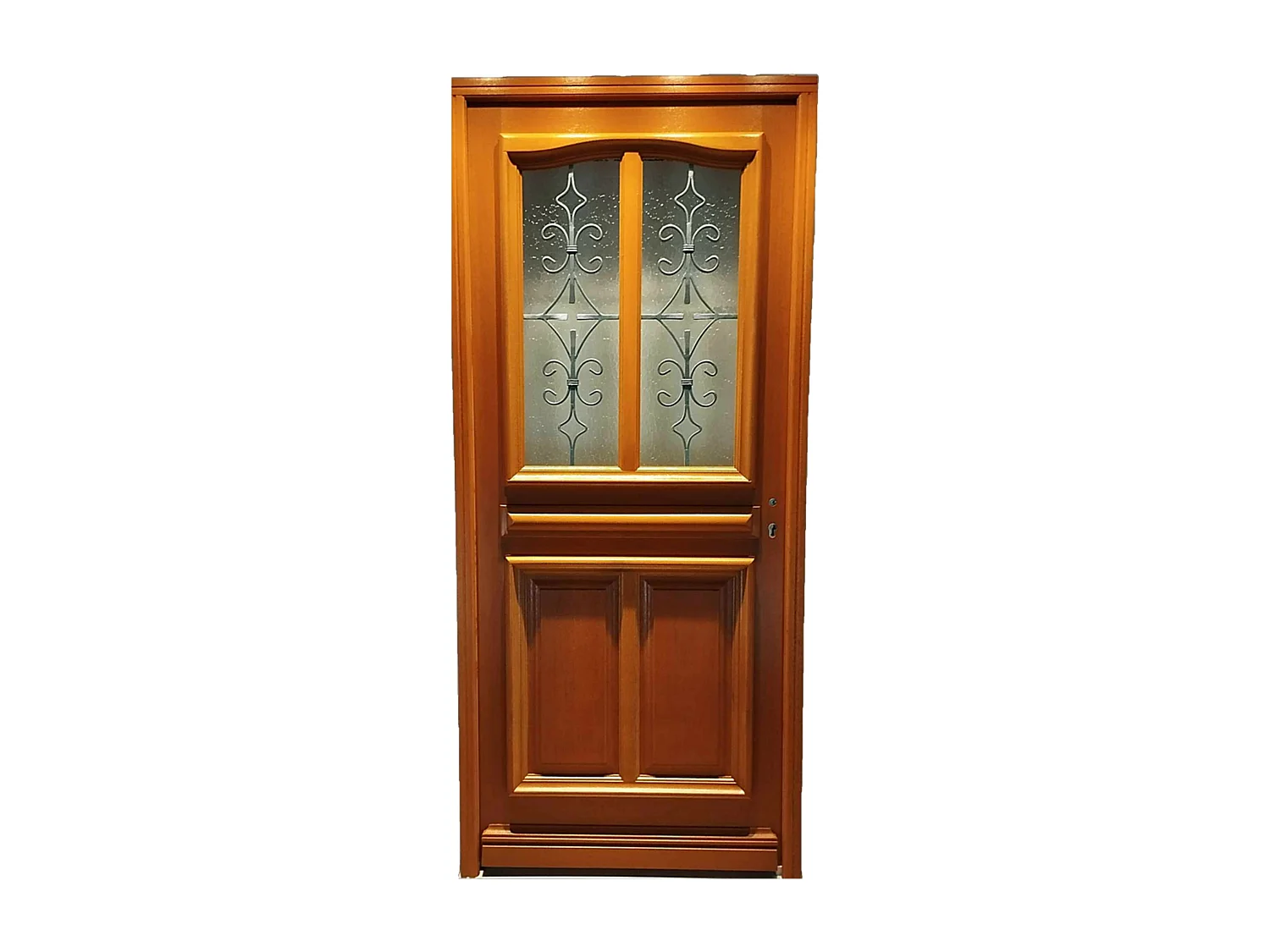 Porte d'entree Bois vitree, Vauban, H,215xl,90 p,gauche Cotes Tableau