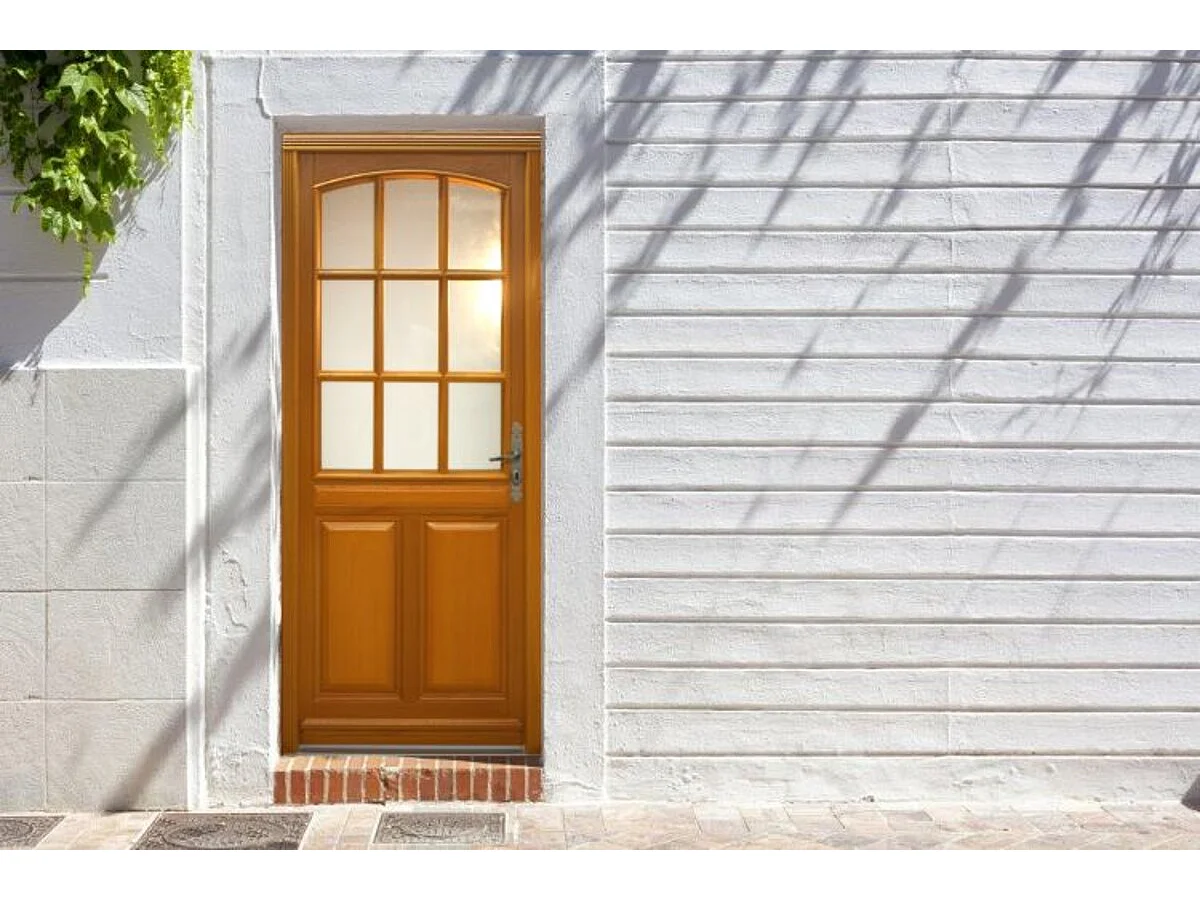 Porte d'entree Bois vitree, Alena, H,215xl,90  p,gauche Cotes Tableau