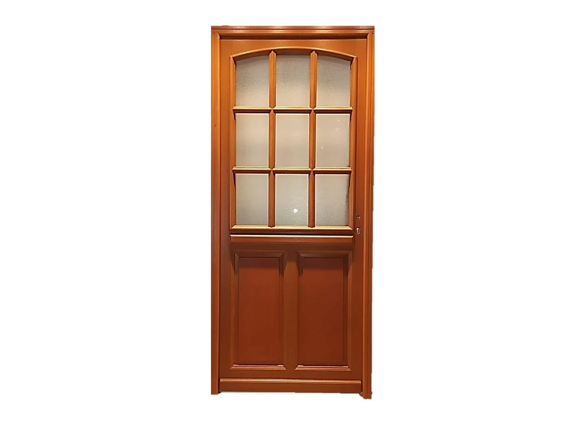 Porte D'Entrée Bois Vitrée, Alena, H,215Xl,90  P,Gauche Côtes Tableau