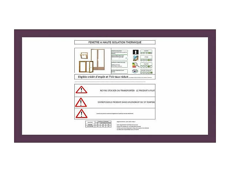 Fenetre 2 Vantaux En Bois   Hauteur 145 X Largeur 120 (Cotes Tableau)  Envoye