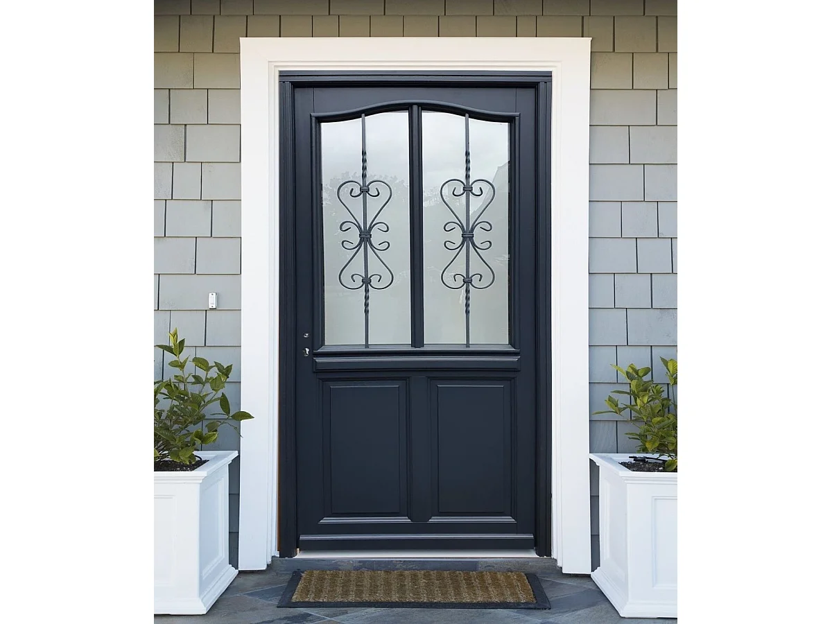 Puerta de Entrada de Madera Exo Modelo 'Sanna' 215X90 Lado Derecho Se Vende Con Manija Y Cerradura sin manilla