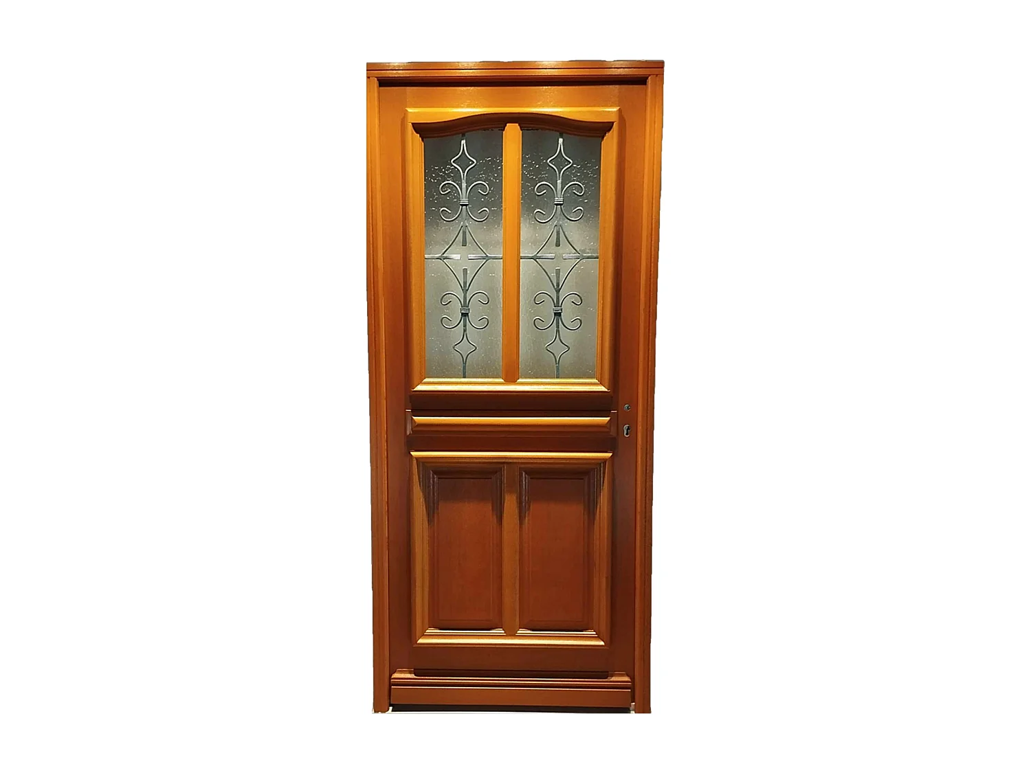 Porte d'entree Bois vitree, Vauban, H,215xl,80 p,gauche Cotes Tableau