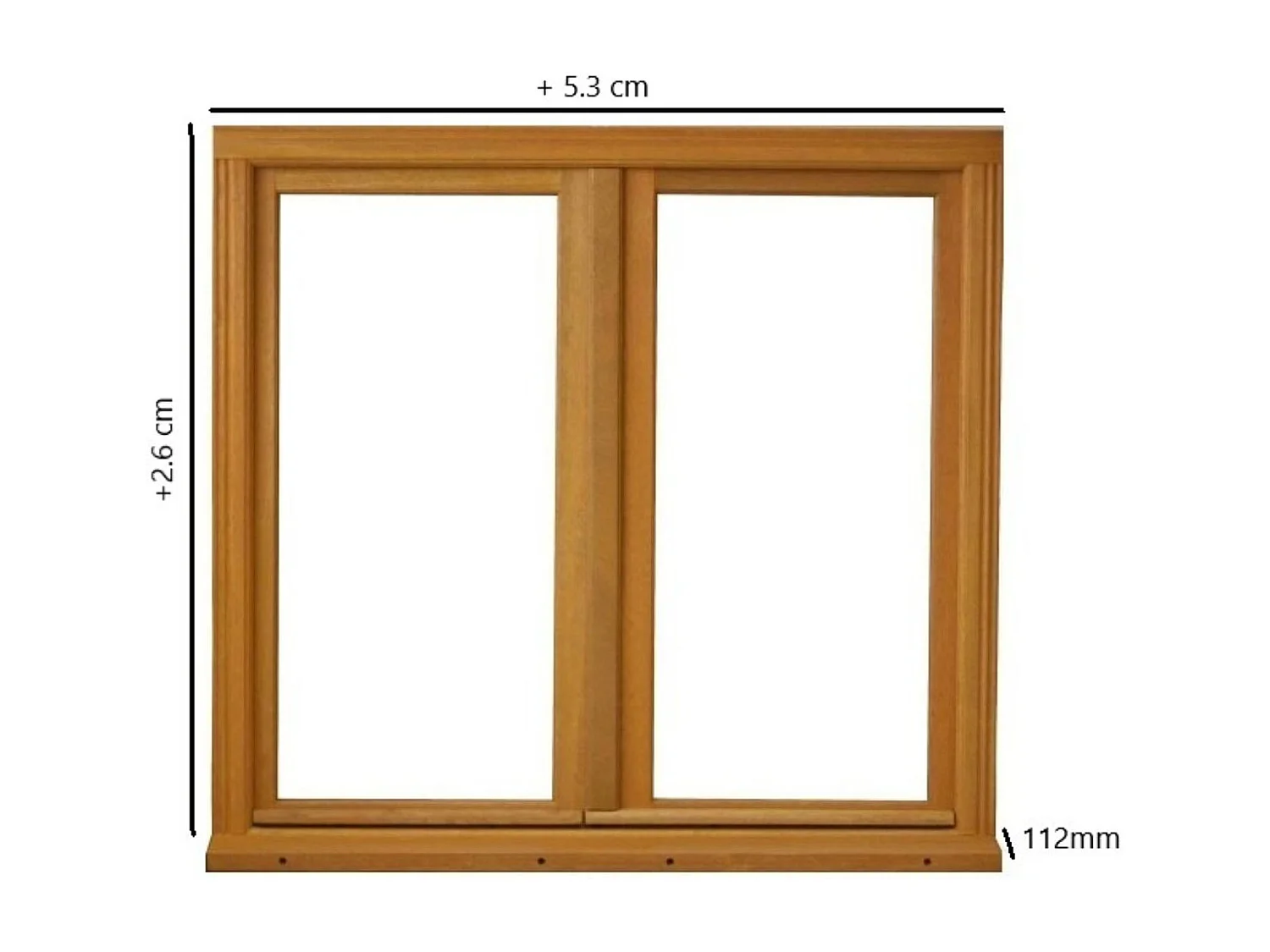 Fenetre Bois 2 Vantaux H75 X L80 Cm Côte Tableau Gd Menuiseries