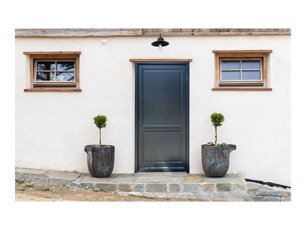 Porte D'Entrée Bois Pleine, Elina, H,215Xl,90 P, Droit Cote Tableau