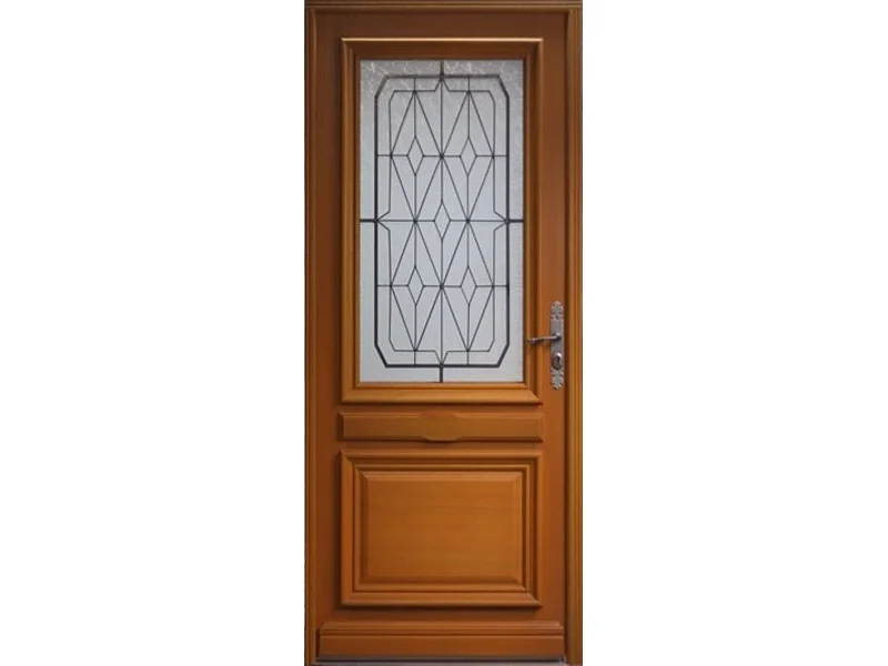 Porte d'entree Bois vitree, Anis, H,215xl,90  p,gauche Cotes Tableau