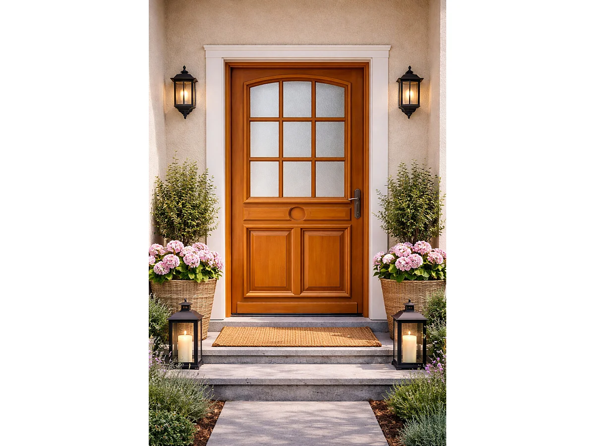 Puerta Entrada Madera Exo Modelo 'Marine' 215X90 Empuje Izquierdo sin manilla