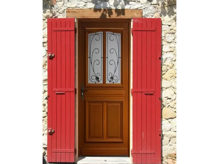 Porte D'Entree Modele Mathis Dimension 215 X 90 Poussant Droite  (Cotes Tableau)