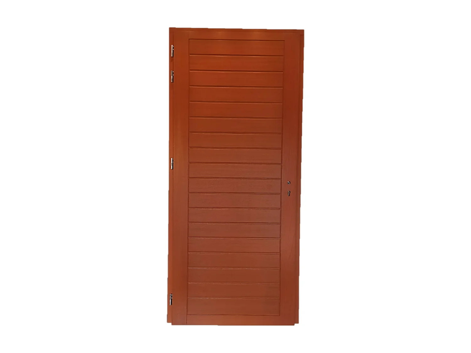 Porte d'entree Bois Pleine, Laura, H,215xl,90  p, droit Cotes Tableau + Poignee Et Barillet ( ref 010723NO)