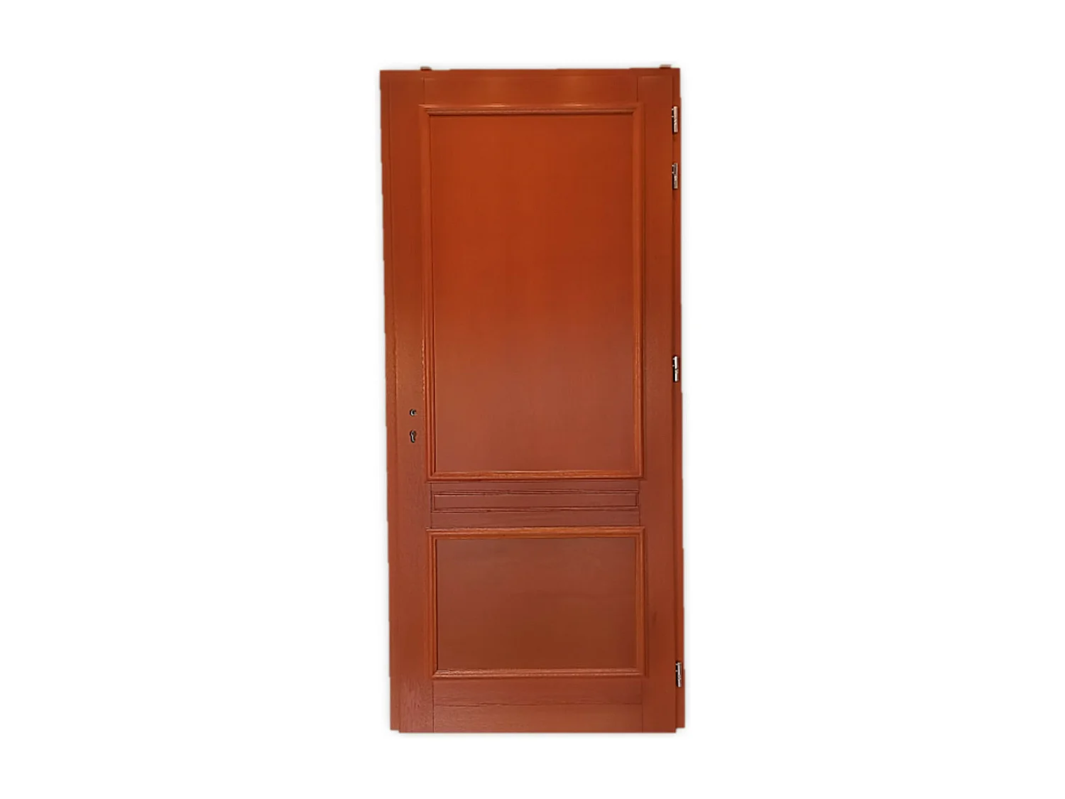 Porte d'entree Bois Pleine, Safran, H,215xl,90  p,gauche Cotes Tableau