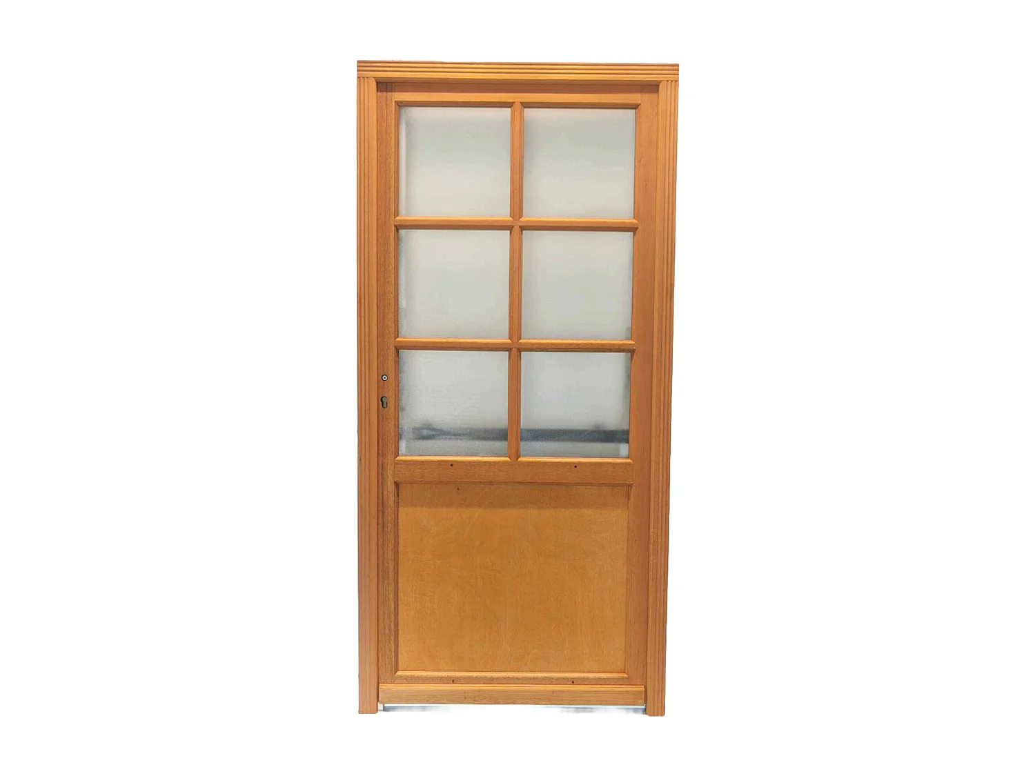 Porte De Service Bois Vitrée Naxos, H,215xl,90 P, Droit Côtes Tableau Gd Menuiseries