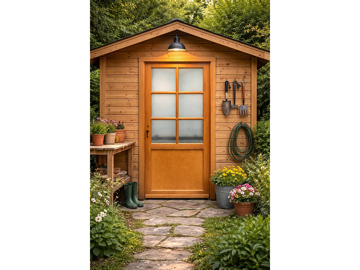 Puerta de servicio de madera 'Naxos' Modelo 215X90 Empuje a la derecha (Dimensiones de la mesa) sin manilla