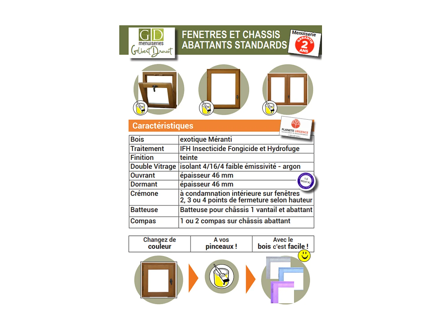 Fixe Lateral Bois Exo Prepeint Blanc H215 X L40 Cote Tableau Gd Menuiseries