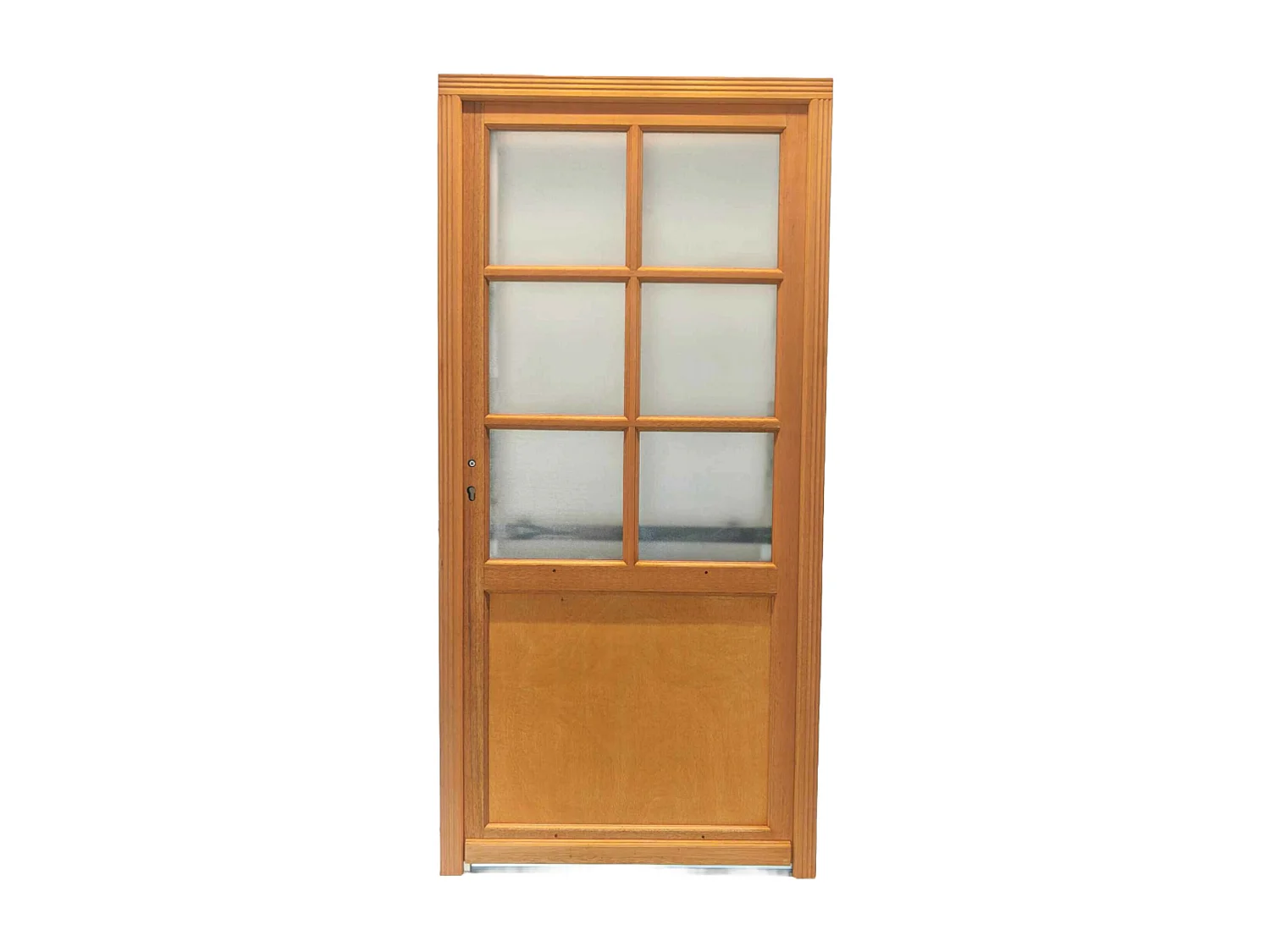 Porte De Service Bois Vitrée Naxos, H,200xl,80 P, Droit Côtes Tableau Gd Menuiseries