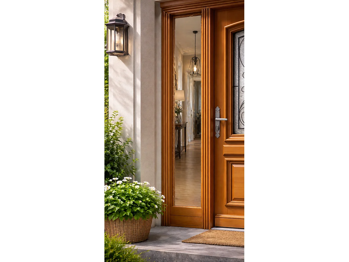 Fisso laterale in legno Exo H215 x L30, tavola di rivestimento GD MENUISERIES senza maniglia