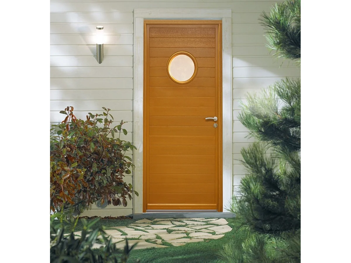 Porte d'entree Bois vitree, Laura 3, H,215xl,90 p,gauche Cotes Tableau