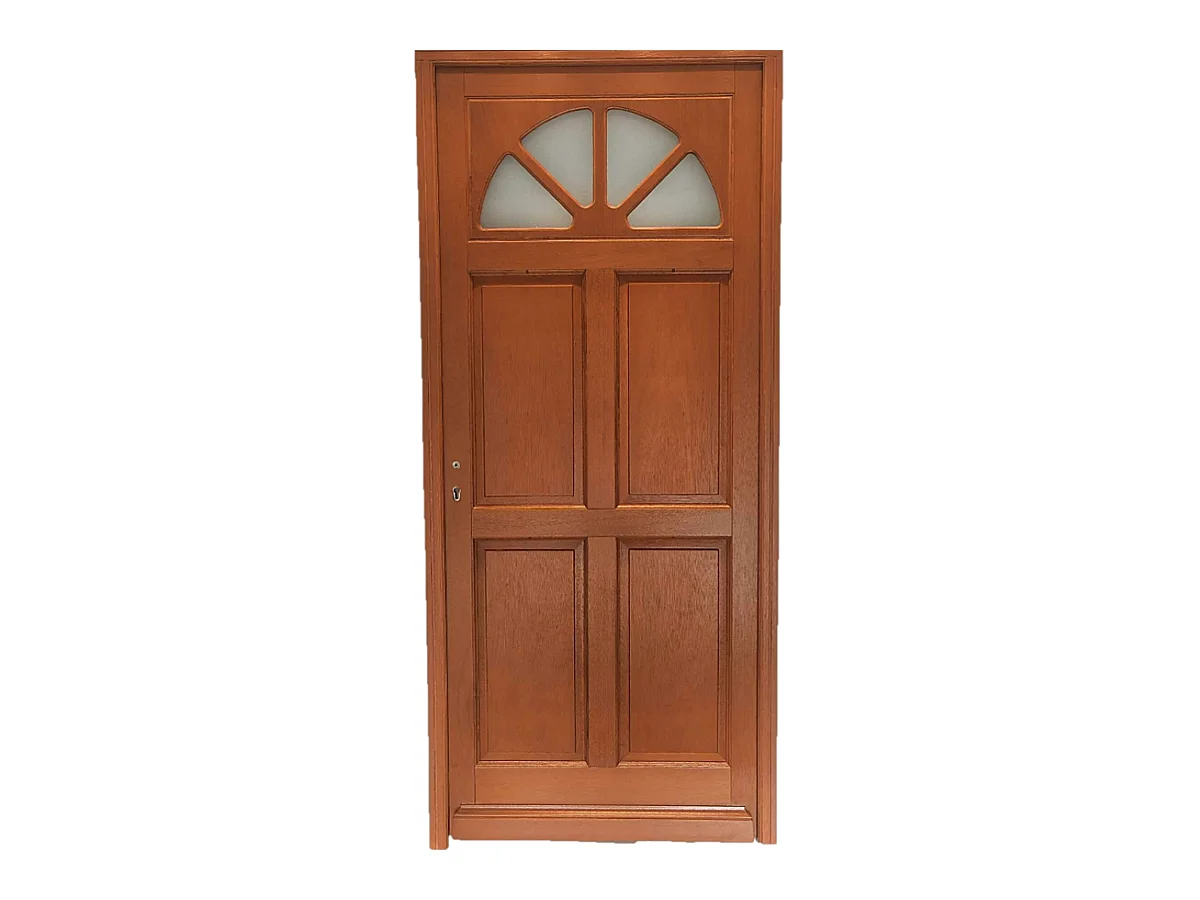 Porte d'entree Bois vitree, Ferji, H,215xl,90  p, droit Cote Tableau