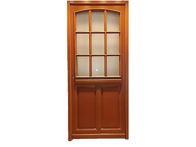 Geglazuurde houten toegangsdeur, Alena, H, 215xl, 90 p, rechts Bijzettafel