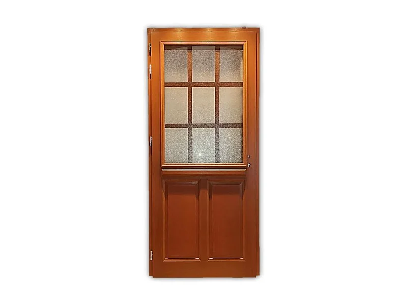 Porte D'entrée Bois Vitrée Alena, H.215xl.90 Cm Côte Tableau P.droit Gd Menuiseries