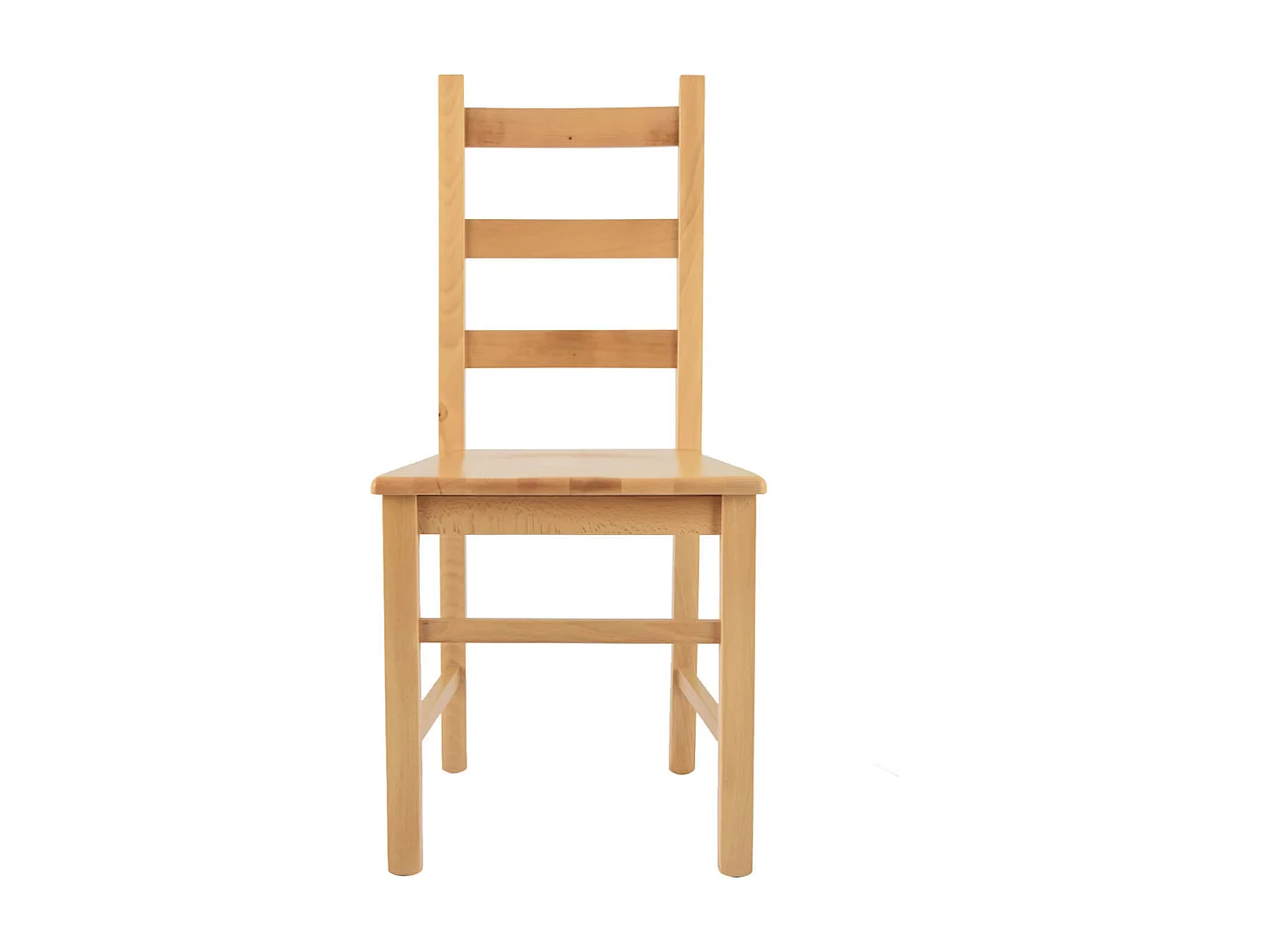 ORTA - Lot de 4 Chaises Naturelles et Assises en Bois