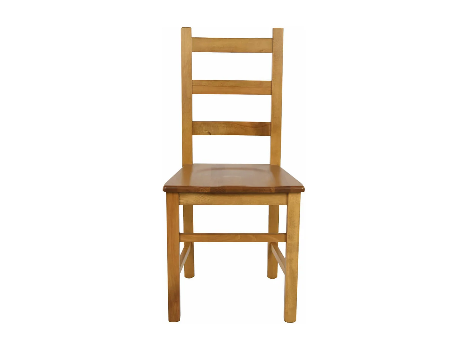 ORTA - Lot de 6 Chaises Teinté Chêne et Assises en Bois