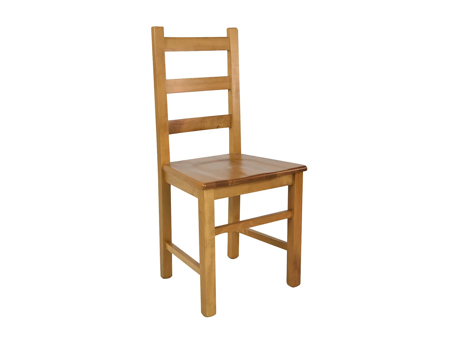 ORTA - Lot de 6 Chaises Teinté Chêne et Assises en Bois