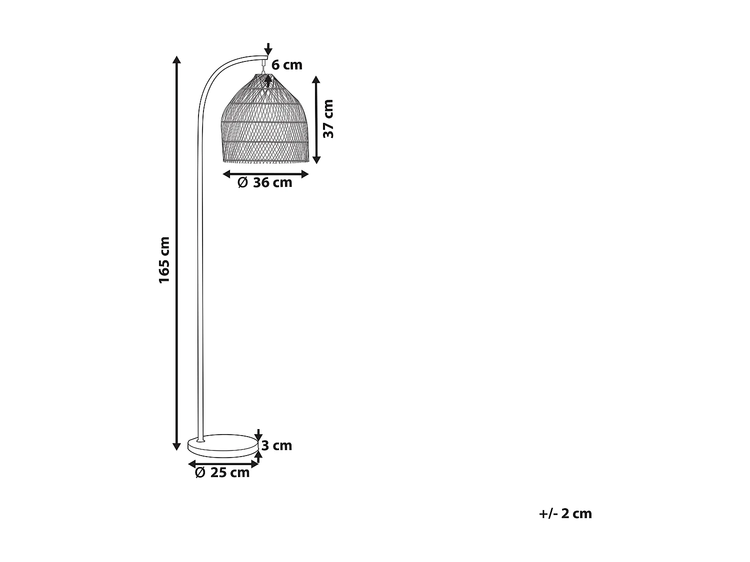Staande lamp BERNICA Rotan Natuurlijk