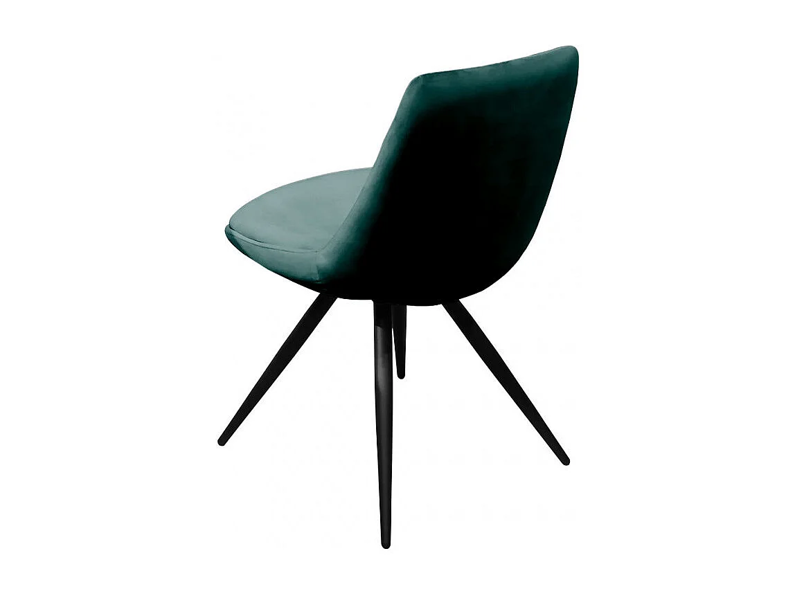 Lot de 2 chaises en velours vert canard - LOUNA