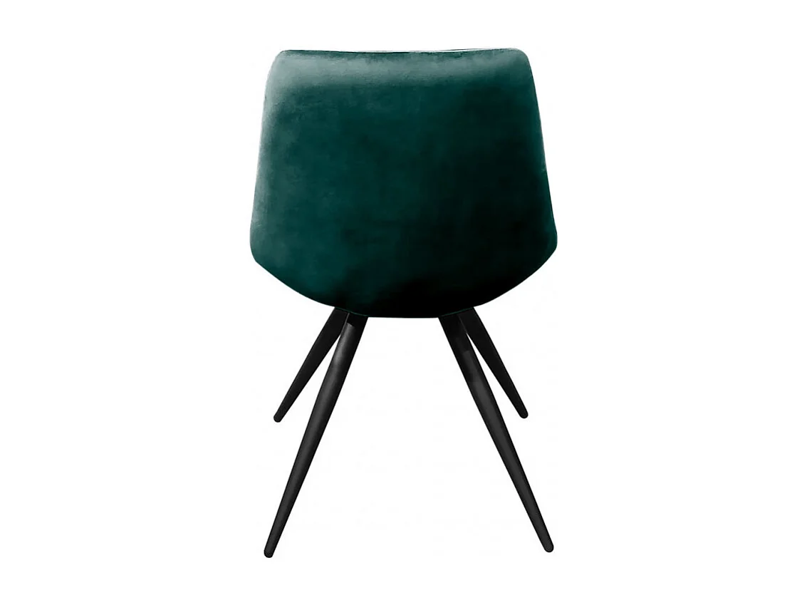Lot de 2 chaises en velours vert canard - LOUNA