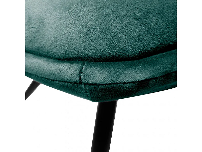 Lot de 2 chaises en velours vert canard - LOUNA