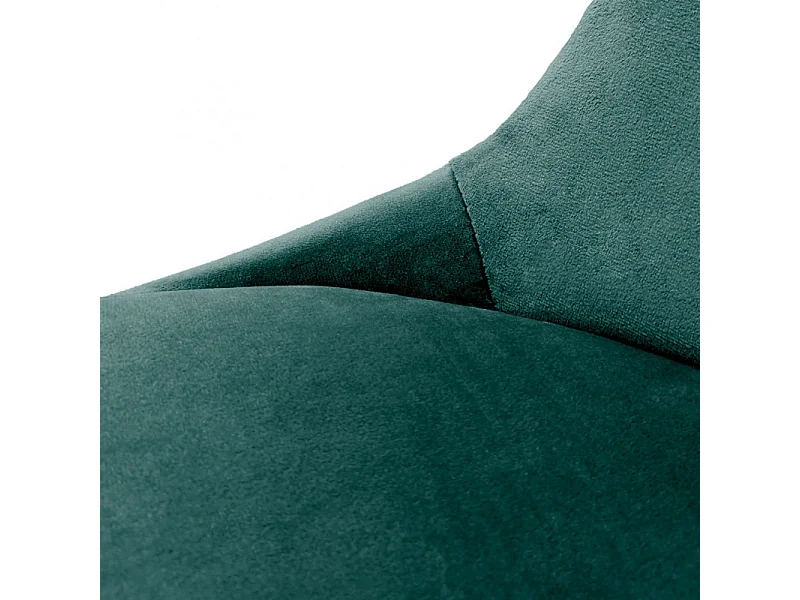 Lot de 2 chaises en velours vert canard - LOUNA