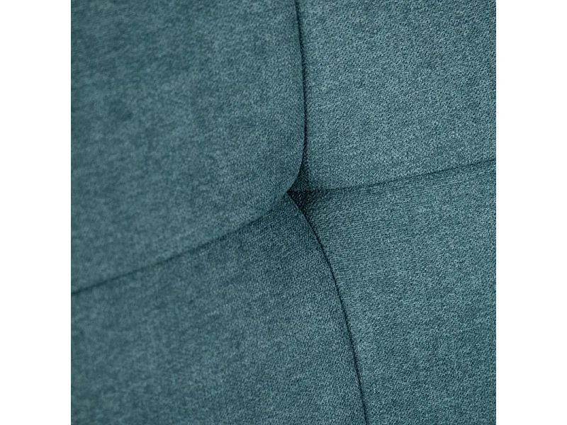 Lot 2 chaises en tissu bleu canard et simili pieds métal - MONTAINE