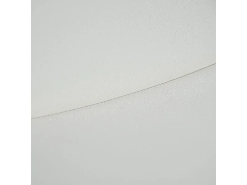 Lot de 2 chaises empilables en simili blanc et 4 pieds en acier - LUFY