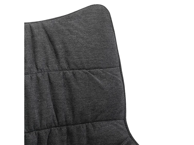 Lot de 2 chaises rotatives en tissu gris foncé et pieds métal - MELOW