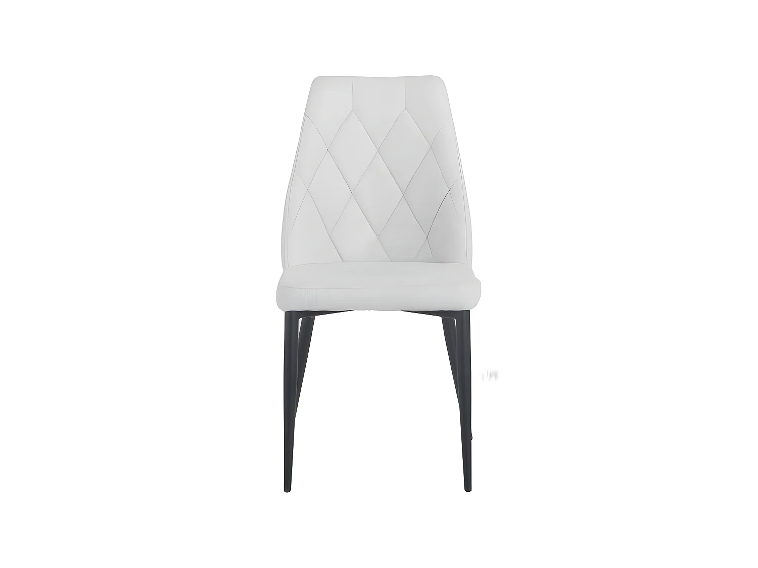 Lot de 2 chaises en tissu gris clair et pieds métal noir - RITA