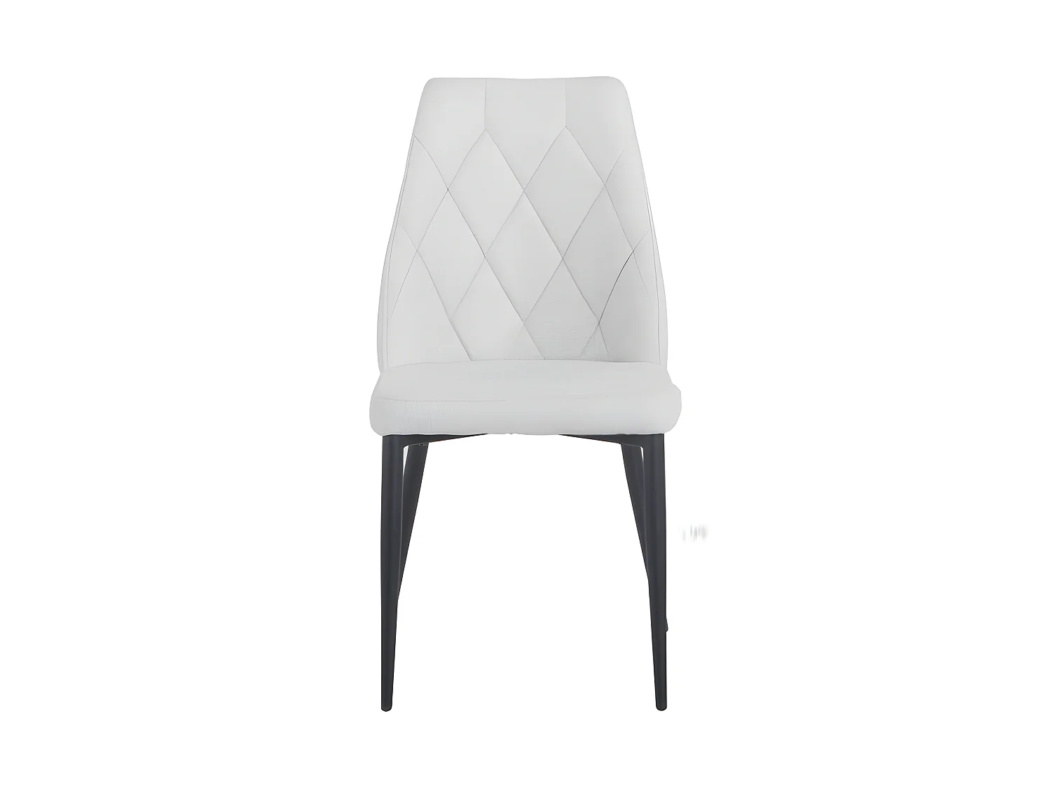 Lot de 2 chaises en tissu gris clair et pieds métal noir - RITA