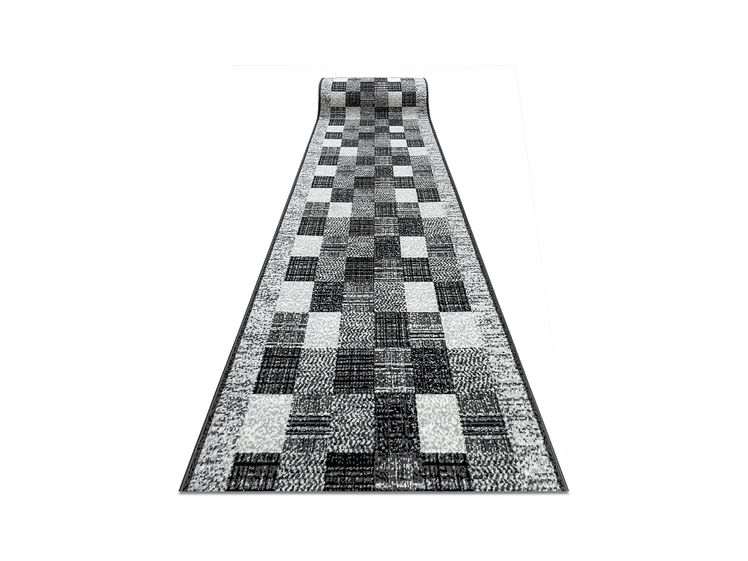 TAPIS DE COULOIR BCF RAFIA gris 100x700 cm