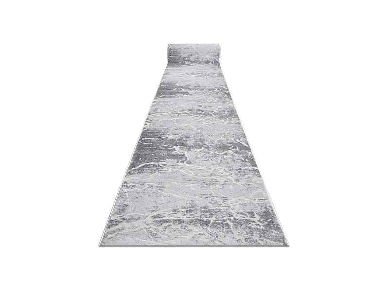 Läufer Strukturell MEFE 6182 zwei Ebenen aus Vlies grau 80x490 cm