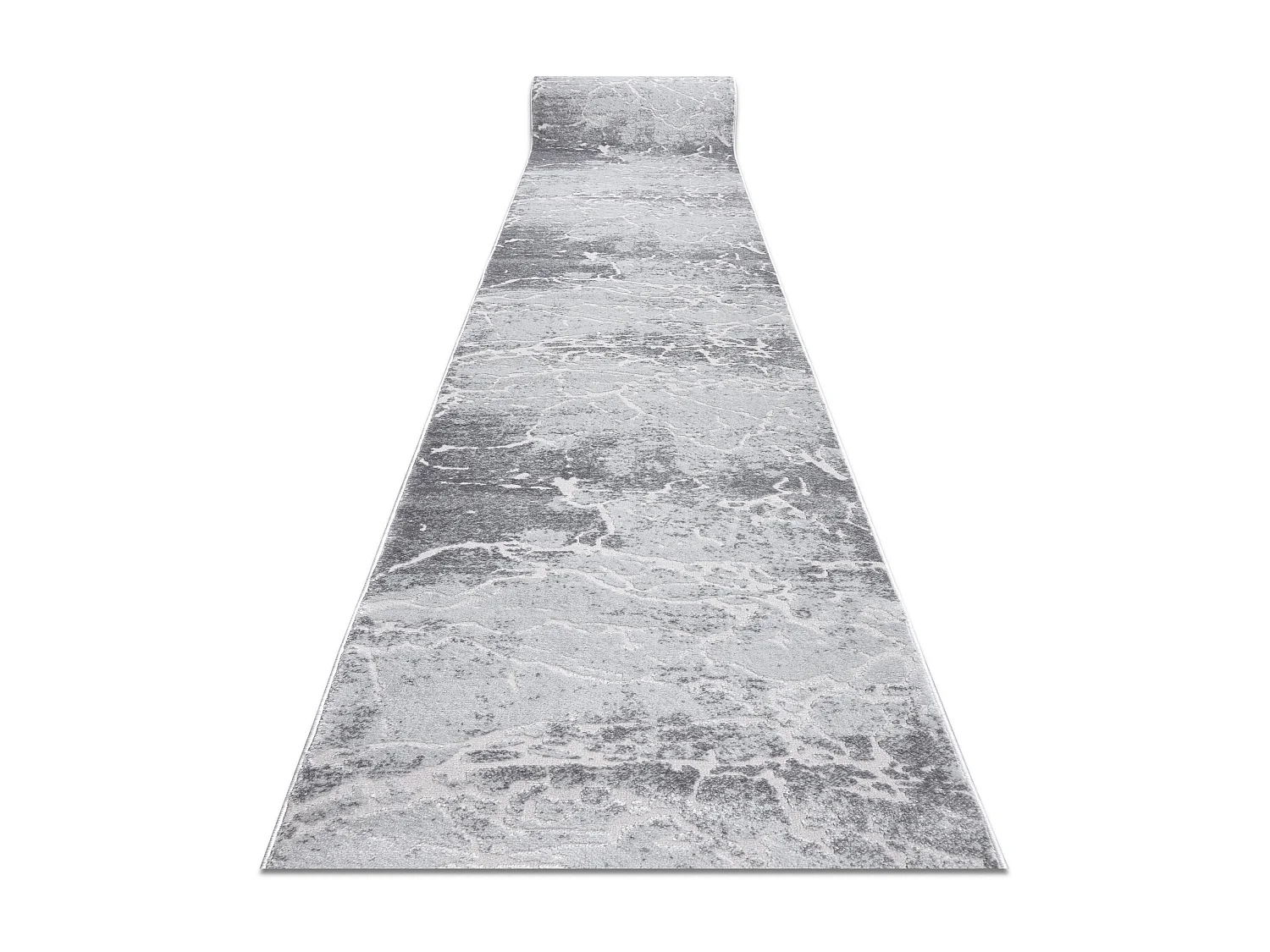 Tapis de couloir Structural MEFE 6182 deux niveaux de molleton gris 80x190 cm