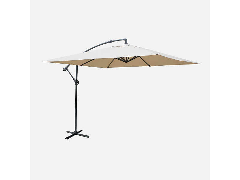 Ombrellone quadrato offset 3x3m, beige