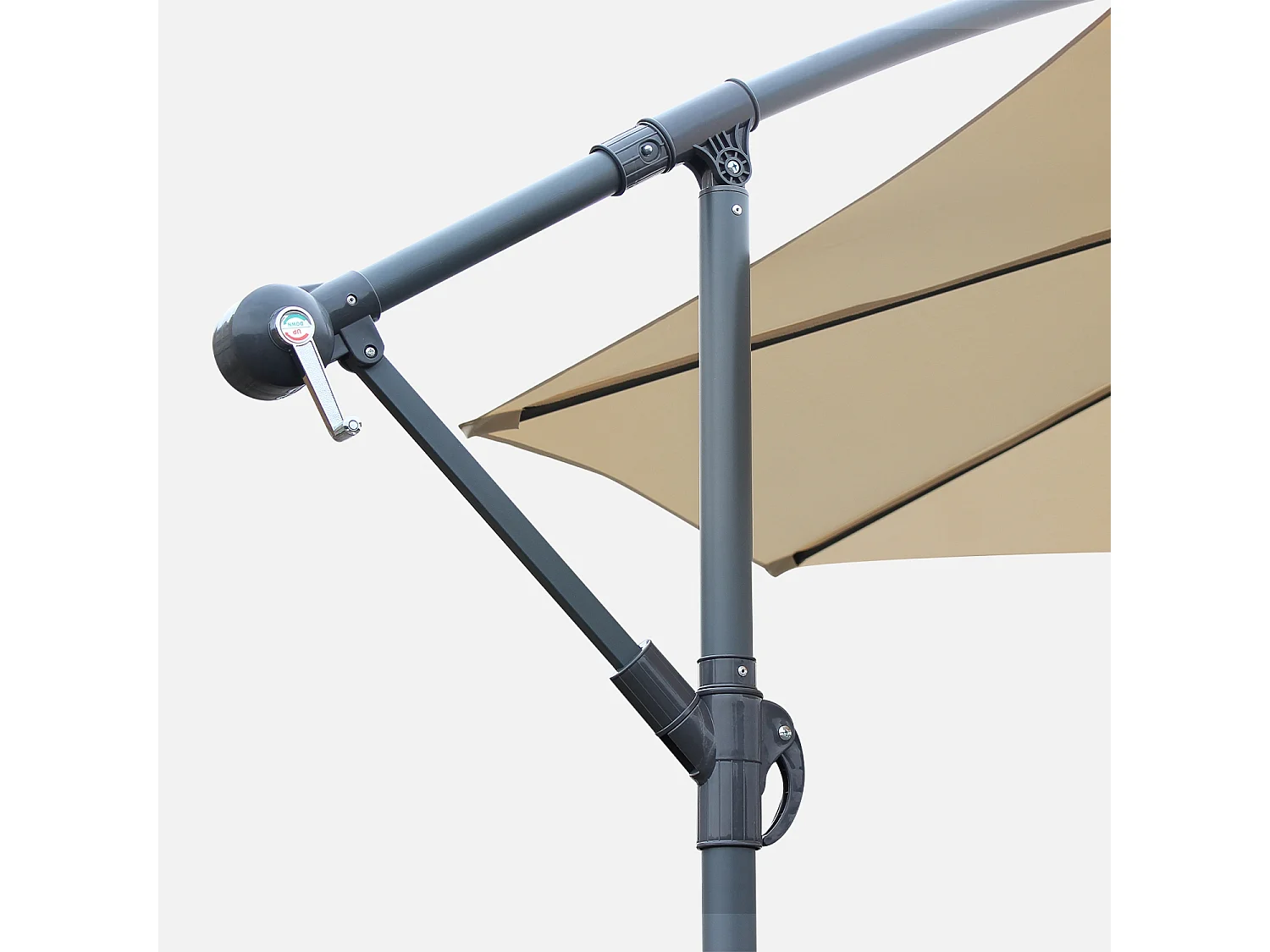 Sombrilla redonda, 350cm beige