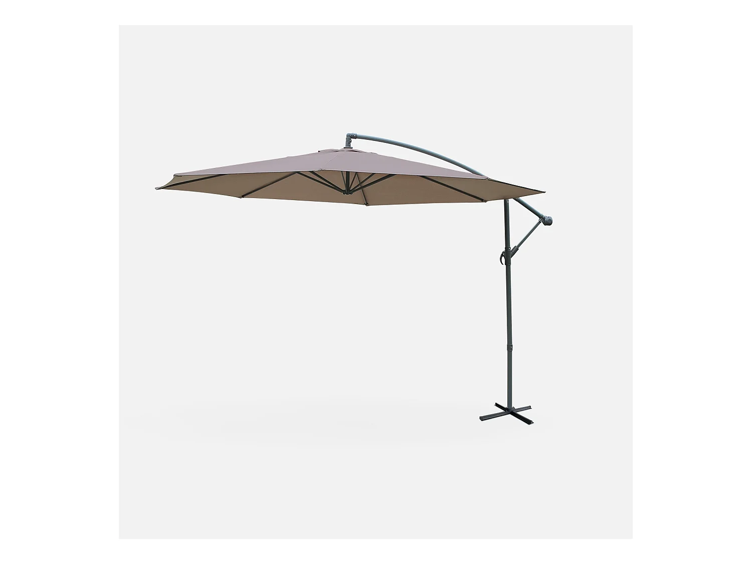 Ombrellone rotondo offset, 350cm, beige