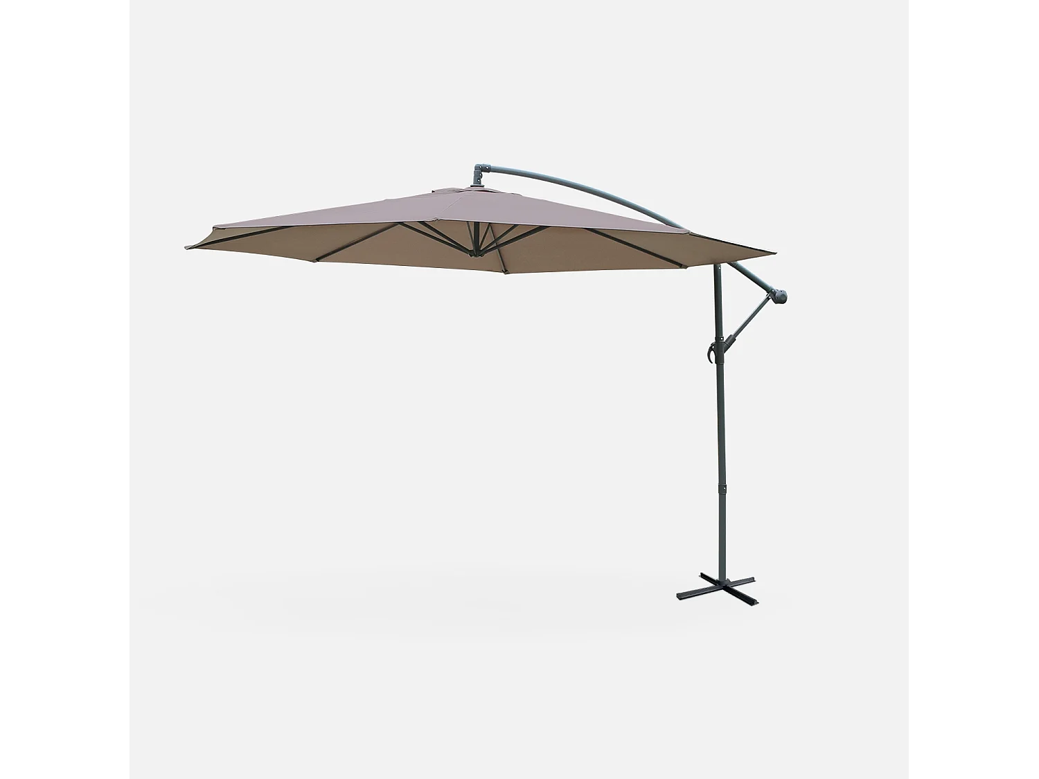 Sombrilla redonda, 350cm pardo