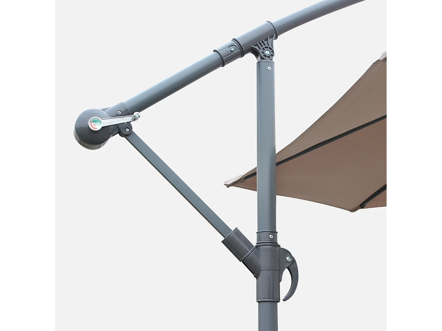 Sombrilla redonda, 350cm pardo