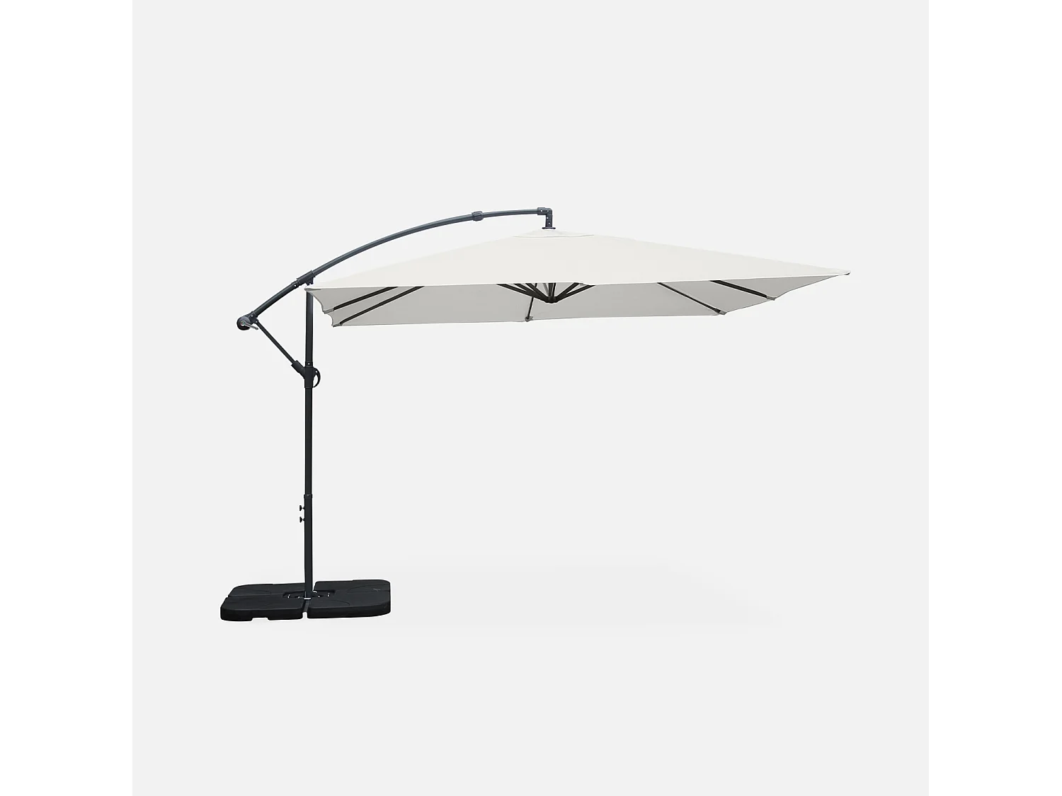 Parasol 3x3m cuadrado crudo