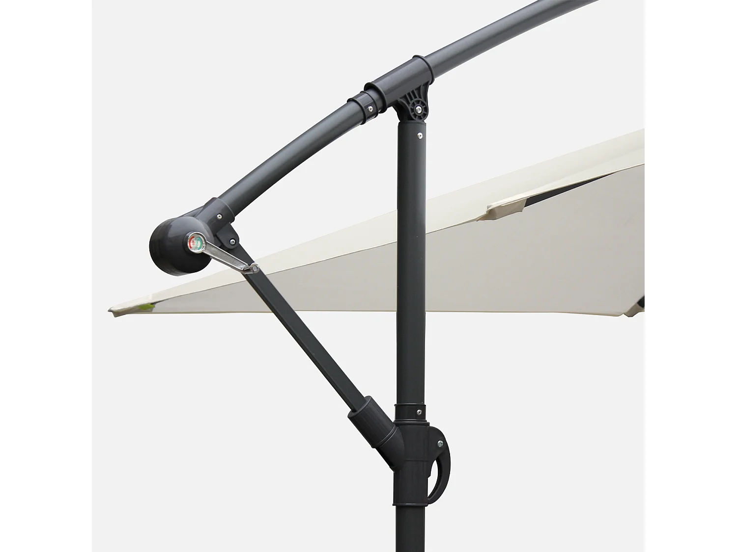 Parasol 3x3m cuadrado crudo